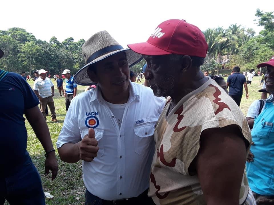 Luis Xol, en la campaña anterior en Livingston, antes de ser asesinado. 