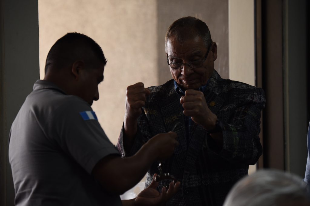 Benedicto Lucas, acusado por el caso por genocidio al pueblo maya ixil. Foto: Edwin Bercián