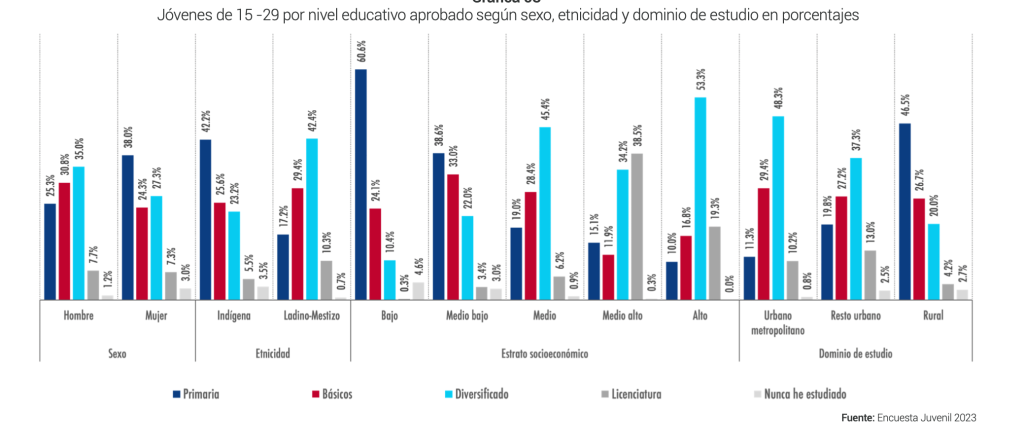 gráfica elaborada para la encuesta juvenil elaborada por USAID y World Vision