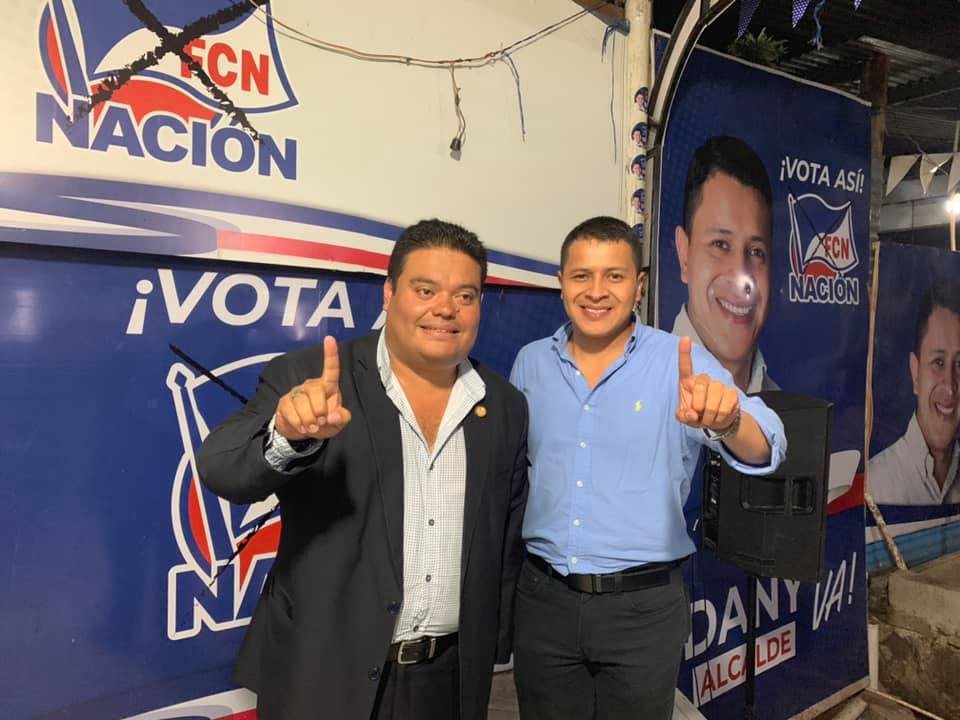 Daniel Chavajay y Allan Rodríguez en la campaña de 2019. Foto: Facebook Daniel Chavajay