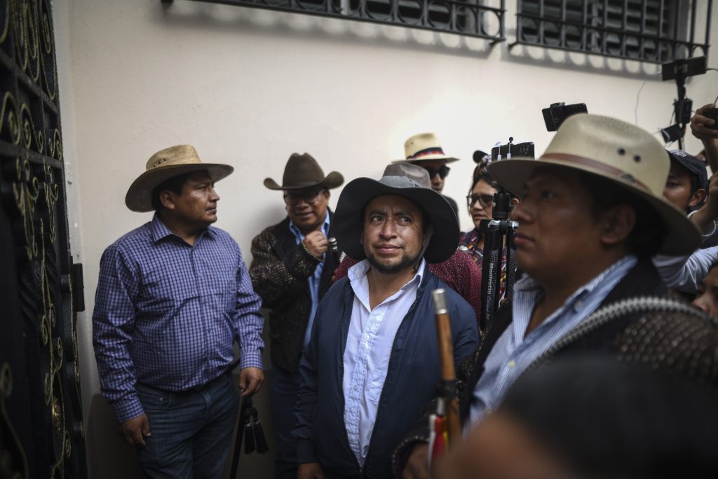 Luis Pacheco fue presidente de la organización indígena 48 Cantones de Totonicapán durante las protestas en contra de la fiscal general, Consuelo Porras. Foto: Edwin Bercián