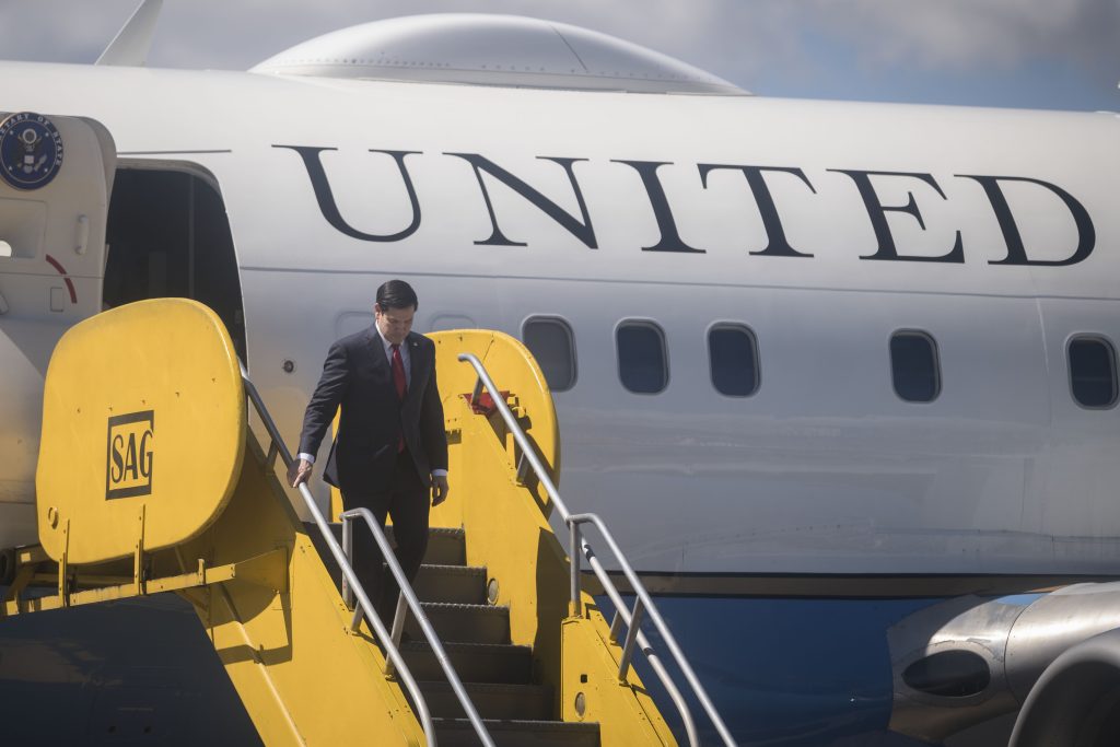 Marco Rubio llegó a Guatemala el martes 5 de febrero enviado por Donald Trump. Foto: Edwin Bercián