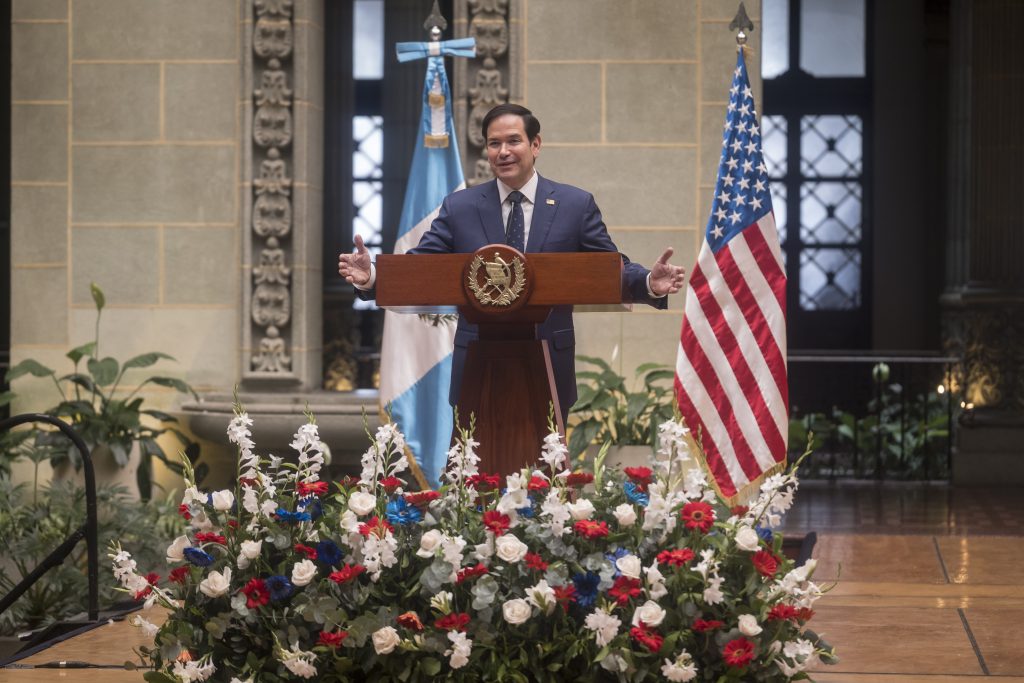 Marco Rubio priorizó los intereses de EE,UU. para establecer acuerdos con Guatemala. Foto: Edwin Bercián