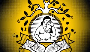 Ilustración sobre las mujeres y pacientes del IGSS que deben presentar amparos para acceder a tratamientos y cuidados esenciales debido a la falta de insumos y atención oportuna.