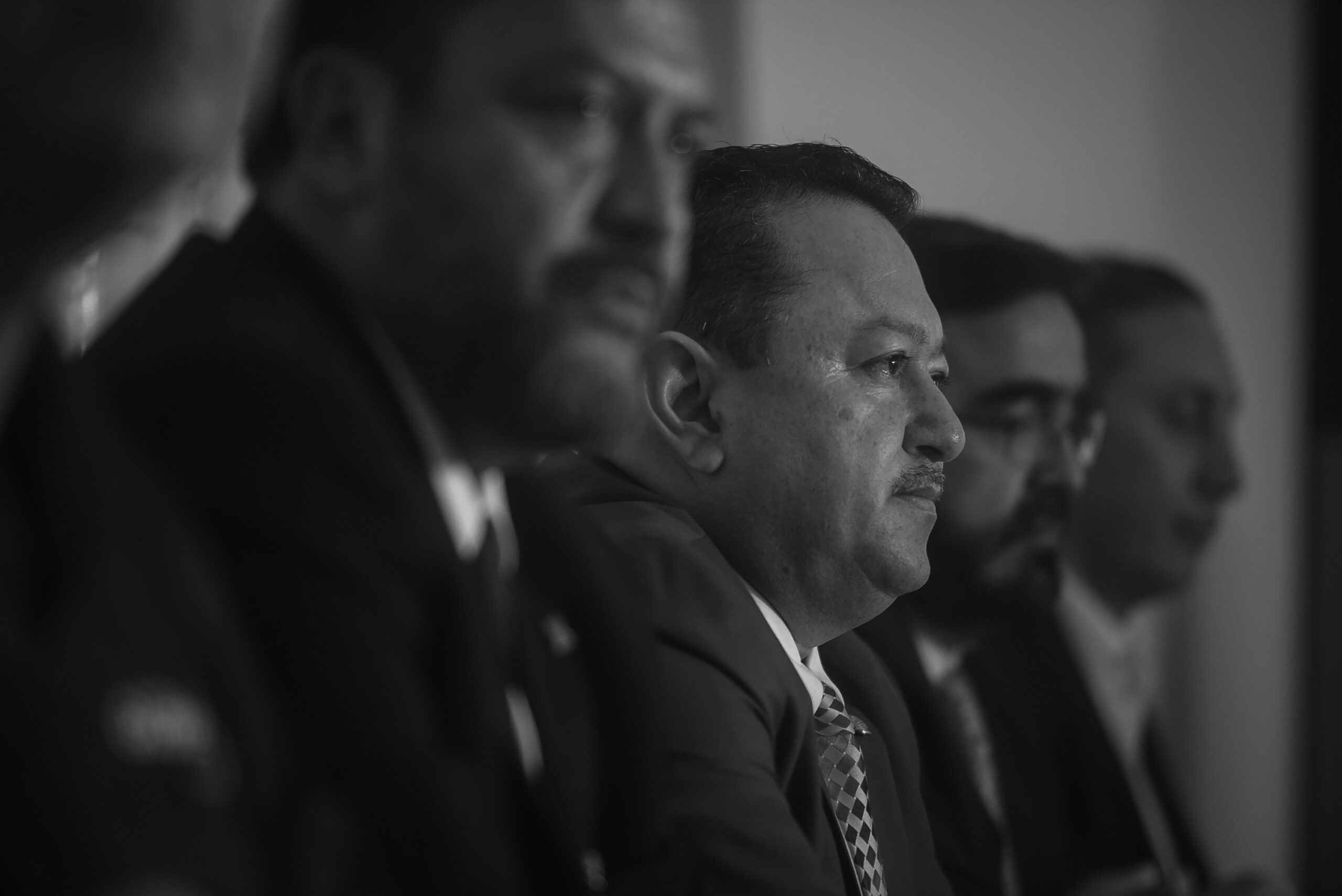 Walter Mazariegos, es captado durante una reunión el 9 de noviembre de 2022. Foto/Edwin Bercián